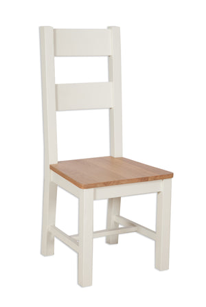 Melbourne Painted Solid Seat Dining Chair in Ivory | A Touch of Furniture Oxfordshire