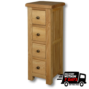 Manhattan Oak Compact CD Unit with 4 Drawers