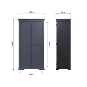 Oxfordshire Painted 2 Door Full Hanging Wardrobe | A Touch of Furniture