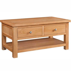 Bicester Oak Coffee Table with 2 Drawers from A Touch of Furniture Banbury and Bicester