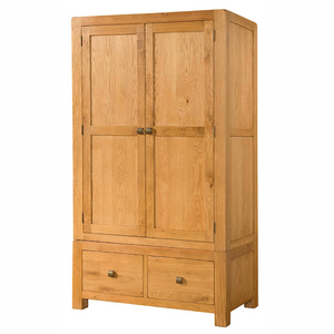 Avon Oak Double Wardrobe with 2 Drawers | A Touch of Furniture Oxfordshire