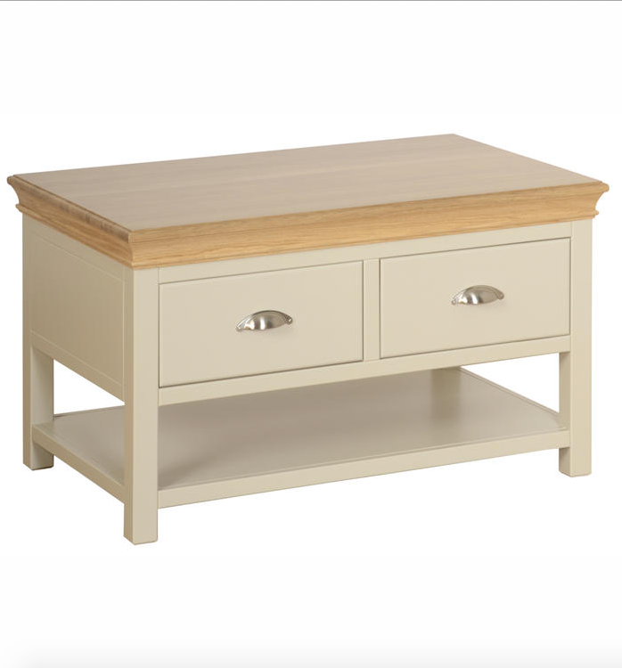 Lundy Pine Painted 2 Drawer Coffee Table