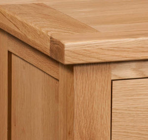 Bicester Oak Triple Wardrobe with 3 Drawers | A Touch of Furniture