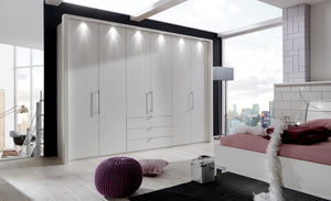 Wiemann Loft Bi-Fold Panorama Door Wardrobe with Drawers | A Touch of Furniture