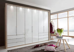 Wiemann Loft Bi-Fold Panorama Door Wardrobe with Drawers | A Touch of Furniture