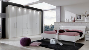 Wiemann Loft Bi-Fold Panorama Door Wardrobe with Drawers | A Touch of Furniture