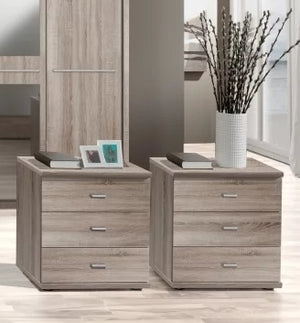 3-drawer bedside table from our Wiemann Dakar 2 furniture collection | A Touch of Furniture Banbury and Bicester