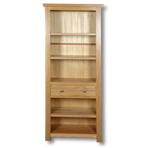 Woodstock Oak 6ft Bookcase with Drawer