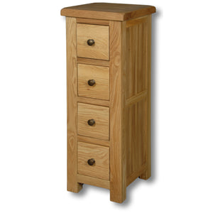 Manhattan Oak Compact CD Unit with 4 Drawers