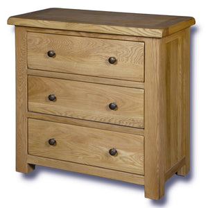 Manhattan Oak 3 Drawer Wide Wellington