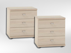 Wiemann Miami Plus Pair of 3 Drawer Bedside Cabinets