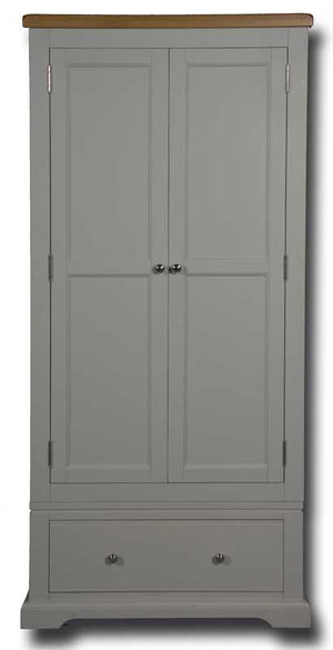 Oxford Painted 2 Door 1 Drawer Single Wardrobe