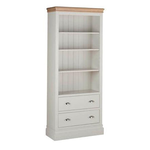 Lundy Pine Painted 6ft Bookcase with Drawers | A Touch of Furniture Oxfordshire