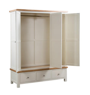 Bicester Painted Triple Wardrobe + 3 Drawers | A Touch of Furniture