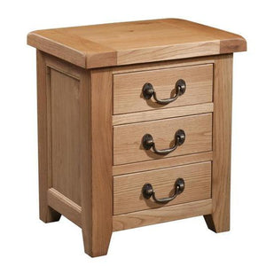 Somerset Oak 3 Drawer Bedside | A Touch of Furniture Oxfordshire