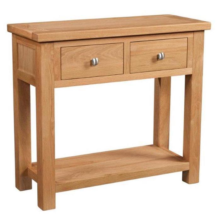 Bicester Oak 2 Drawer Console Table