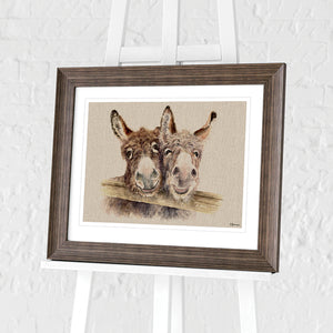 Stan and Ollie by Jane Bannon  | Framed Print