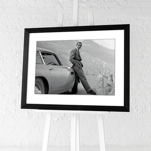 James Bond and the Aston Martin | Framed Print